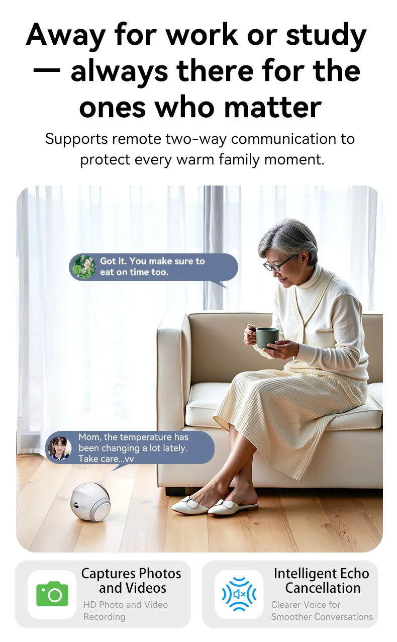 AIOOK Smart Robot Camera 5G WiFi HD 2K Camera Pet Tracking Laser Indicator TUYA Pet Camera Auto Charging Auto Obstacle Avoidance