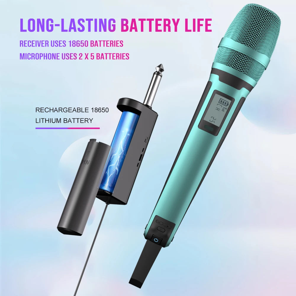 G-MARK SKM9000 Wireless Microphone Professional UHF Frequency Adjustable Metal Sheel For Paryt Show Teaching Wedding