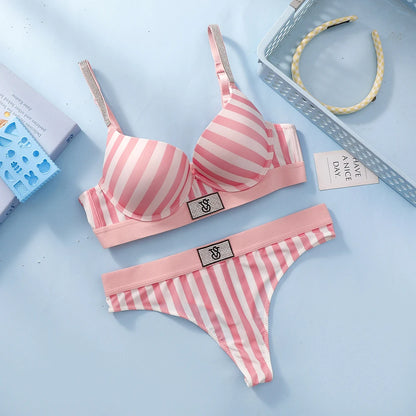 Victoria s Secret Women Bra And Panties Set Lace Push Up Wireless Lingerie Comfortable Breathable Underwear Set