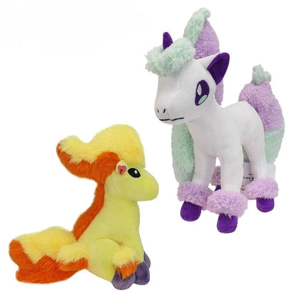 Anime 25cm Sitting Cuties Ponyta（Galarian Form） Soft Stuffed Doll Plush Toys Birthday  & Easter  Stuffer Gift for Kids