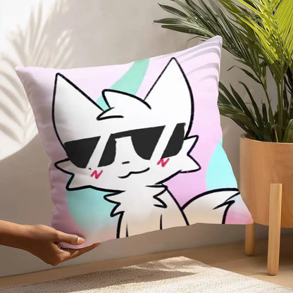 B-Boykisser Silly Cat Cute Pillow Case Plush Fabric Soft  Pillowcase Double Sided Print Cushion Cover Household Gifts