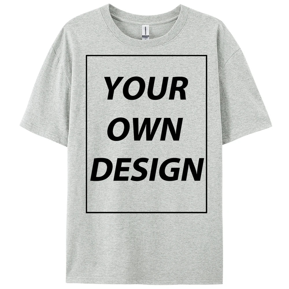 Personalized Custom Print Summer Y2K Team T-Shirt Cotton Casual Loose Short Sleeve Basics Fashion Tee Work Breathable Streetwear