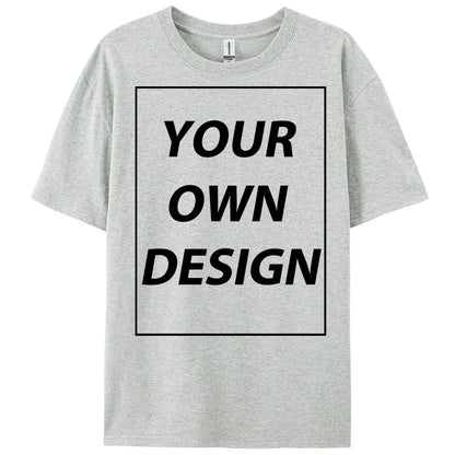 Personalized Custom Print Summer Y2K Team T-Shirt Cotton Casual Loose Short Sleeve Basics Fashion Tee Work Breathable Streetwear
