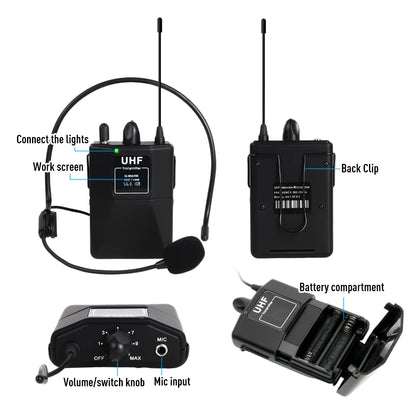 Wireless Transmitter System G-MARK GX100 Professional UHF headset Mic 50M For Party Show Stage Wedding Church