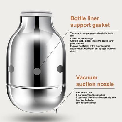 1Pc 1000ML Thermos Bottle Nordic Thermos For Hot Water Intelligent Water Heater Kettle Jug Bottle Vacuum Flask Wooden Handle