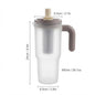 850ML Large Capacity Tumbler With Handle&Strainer Sport Portable Plastic Straw Water Cup Heat Resistant Leak-proof Water Bottle