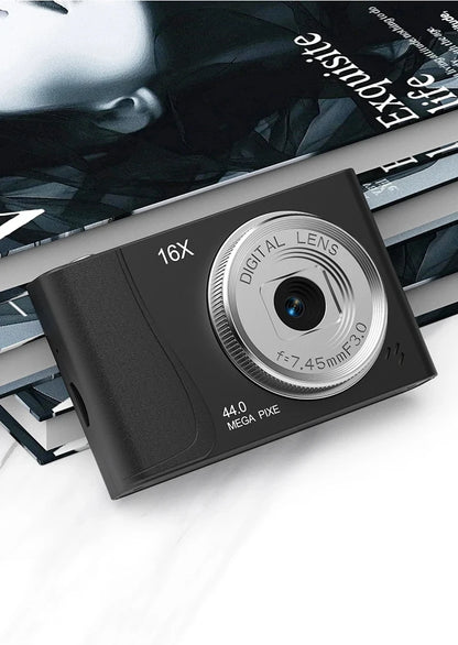 COOL DIER 4K Digital Camera 16x Zoom Camcorder 24 Million Pixels Compact Cameras Auto Focus for Kids Adult Beginners Photograph