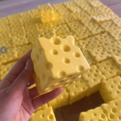 Simulated Cheese Squishy Toy, Jumbo Creative Slow Rising Cheese Block, Stress Relief Vent Toy Wholesale Toy