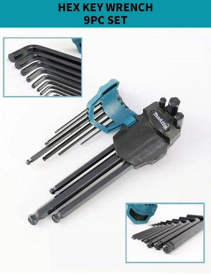 Makita B-65894 Hex Key Wrench 9PCS Set