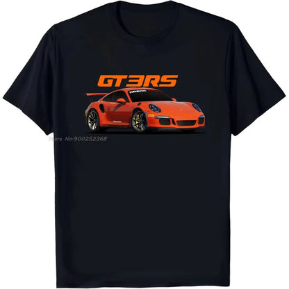 Classic Car Retro Vintage T-Shirt Gt3 Rs Silhouette Summer  Men Casual Fashion Tees Streetwear Top