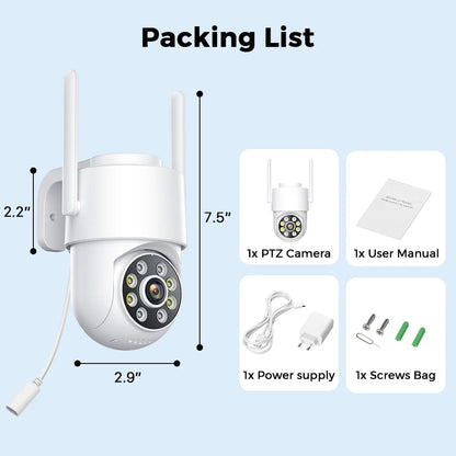 4MP 2K Mini Wifi Camera with 4X Digital Zoom Indoor Night Vision IP Surveillance Camera for Home Security Protection ICsee APP