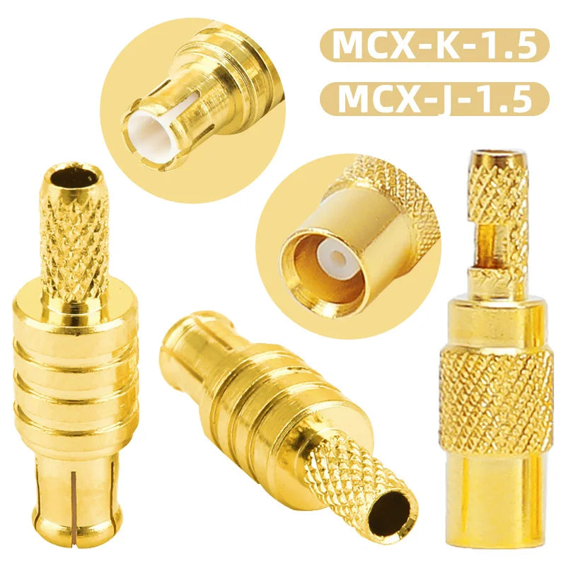 RF Coaxial Connector MMCX-JB2 Crimping RG316 174 MCX-J-1.5 Male MCX-K-1.5 Female Adapter