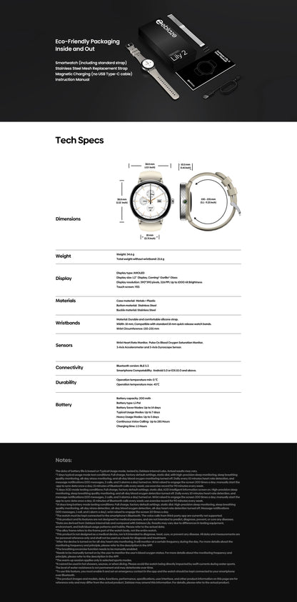 New 2025 Zeblaze LILY 2 Voice Calling Female Smartwatch Double Strap 1.2" HD AMOLED Display Health Monitoring Sports Smart Watch