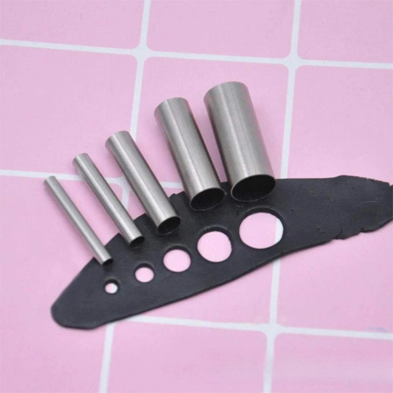 12PCS Hole Hollow Punch Cutter Set, Ceramics Dotting Baking Indentation Mold Tools for Polymer Clay Pottery Handmade Craft