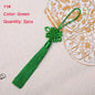 2Pcs Tassel Fringe Handmade Silk Floss Chinese Knot Tassel Bangs Flower Tassel for DIY Craft Door Car Handing Home Decor