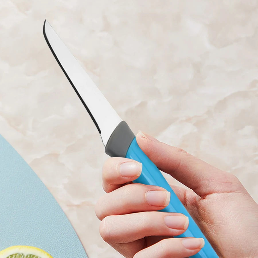 High-end 4-piece kitchen knife set, stainless steel fruit knife. A multi-functional knife used by kitchen chefs for cutting meat