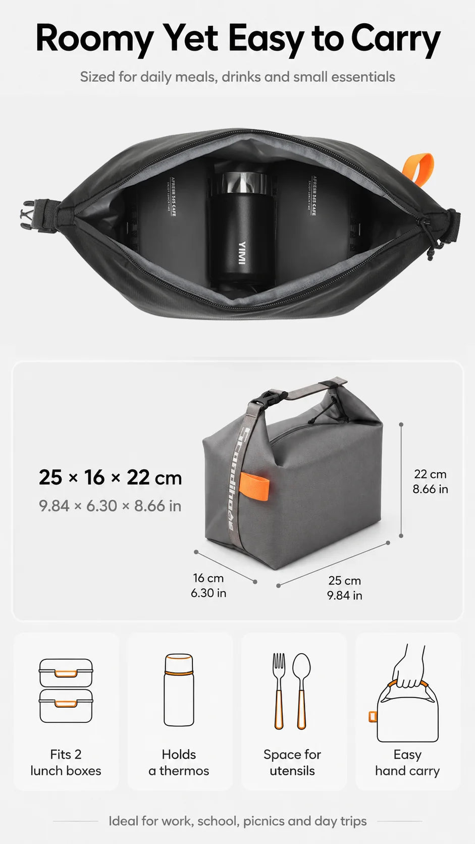 Insulated Lunch Bag Insulation Bento Pack Aluminum Foil Rice Bag Meal Pack Ice Pack Portable Dinner Picnic Food Storage Handbag