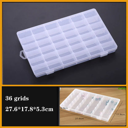 Transparent Plastic Box Screw Compartment Box Jewelry Earring Display Case Container Clear Terminal Organizer Tool Storage boxes