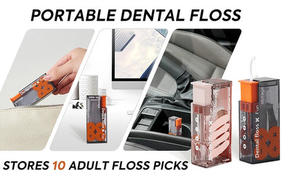 Automatic Dental Floss Storage Box Pop-Up Dental Floss Dispenser With 10Pcs Floss Dental Oral Hygiene Care Portable