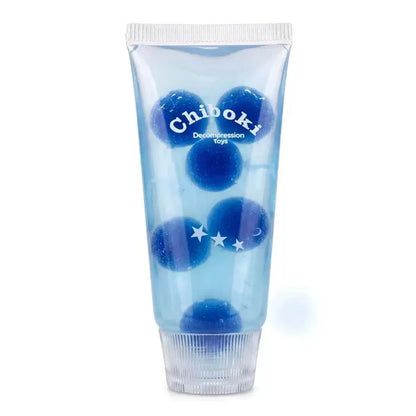 Chiboki Clear Tube Fruit Bead Squeeze Fidget Jelly Squishy Toy Anti-Stress Decompression Applicable To High Pressure Individuals