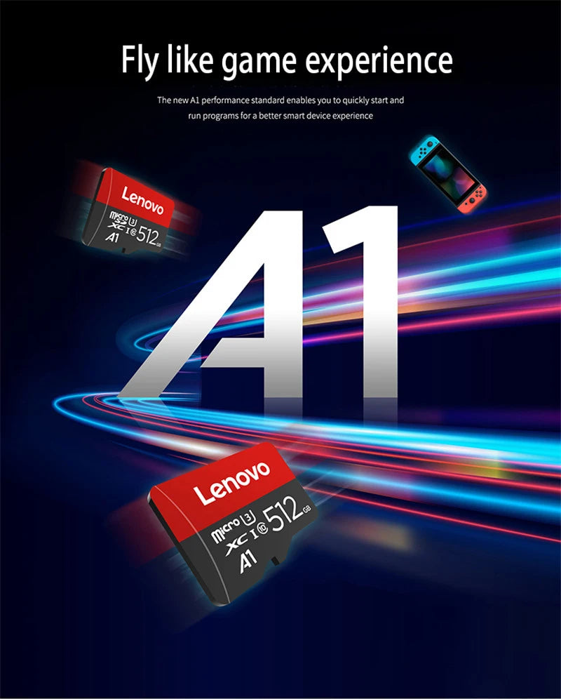 Lenovo High Speed Memory Card 1TB Cartao De Memoria 512GB Micro SD Card 256GB Class 10 TF Flash Card For Phone Tablet UAV NEW
