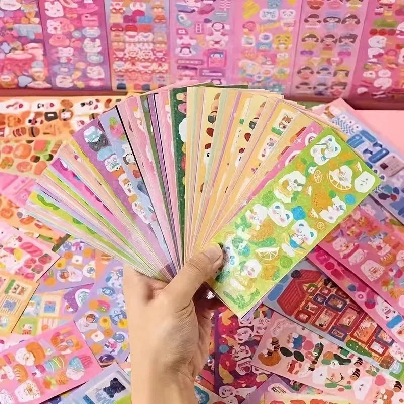 Kawaii Stickers for Kids Cute Stationary Aesthetic Diary Decoration Art Supplies Stickers for Scrapbooking Lot Korean Paper Desk