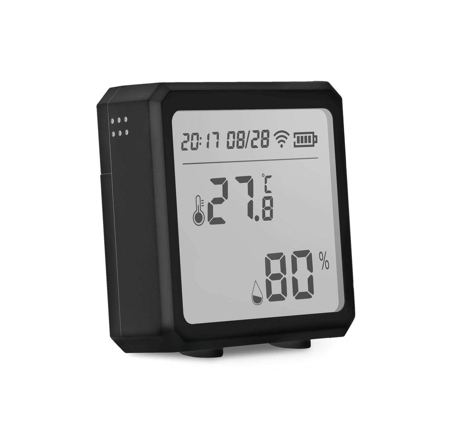 ONENUO Tuya Zigbee Temperature and Humidity Sensor with LCD Screen Digital Display Wireless Thermometer Work with Alexa Google