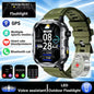 Outdoor Military Smartwatches Bluetooth Call Men 2.01" Blood Oxygen Monitor 5ATM Waterproof GPS Tracking Sports Smart Watch HW12