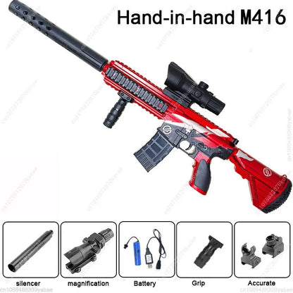 M416 Sniper Rifle Electric Toy Gun Water Beads Summer Outdoor Game AirSoft Splash Gun Kids Gift