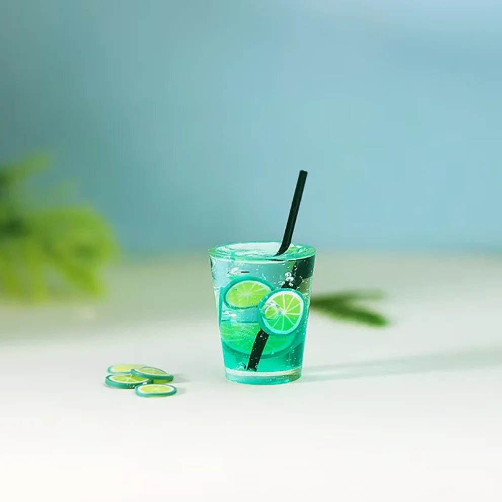 Miniature Toy Cocktail Drinks Doll Toys Dollhouse Accessories Miniature Items Fit for 1:6/1:12 Doll House Kitchen Ornaments