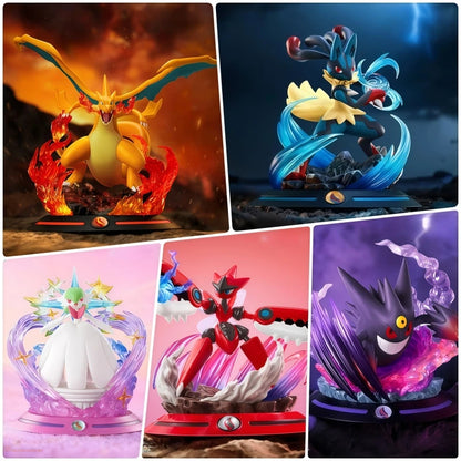 Anime Pokemon Original Action Figures Mega Collect Series Lucario Gardevoir Gengar Scizor Of Model Ornaments Toys Birthday Gift