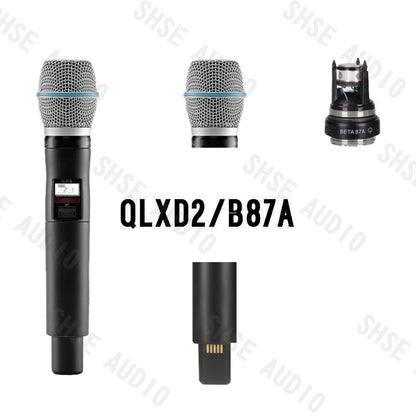 Qlxd B87A WH30 Head-Mounted Lavalier Professional Wireless Microphone Set, UHF Long-Distance Reception, Clear Sound Quality