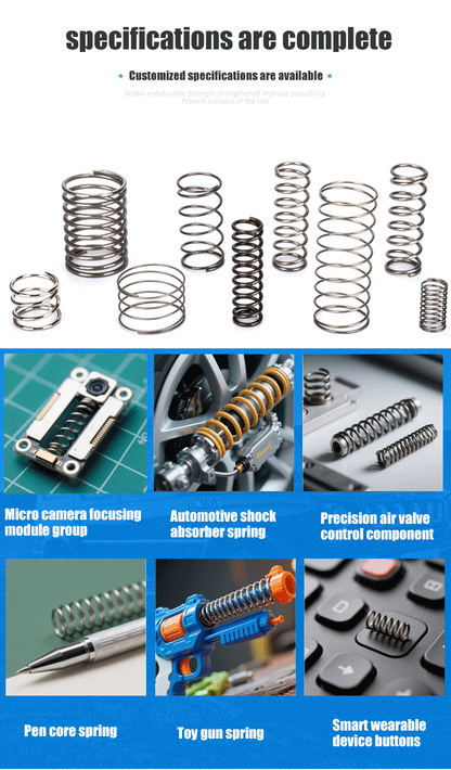 10 sztuk/partia Micro Mała Sprężyna Ściskana 0,5mm/0,6mm/0,7mm Średnica Zewnętrzna 4-12mm Długość 5mm do 50mm Naprawa Narzędzi Chirurgicznych i Elektroniki