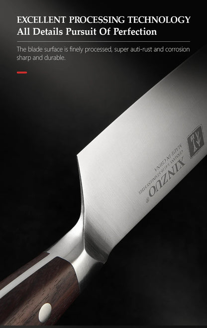 XINZUO 1-5PCS High Quality 3.5+5+8+8+8"  Paring Utility Cleaver Chef Knife Germany 1.4116 Stainless Steel Kitchen Knife Sets