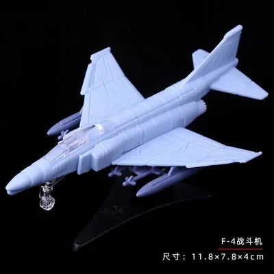 4D 27 Styles 1:144 Fighter Assembly Model Plastic Glue Free Plane Armed Helicopter Reconnaissance Aircraft Model Toy