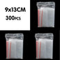 100/200/300pcs Small Zip Lock Plastic Bag Reclosable Transparent Bag Shoe Bag Vacuum Bag Poly Clear Bags Thickness 0.05mm