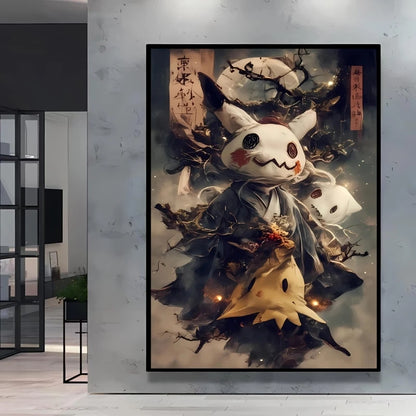 High Quality Pokemon Arcanine Pikachu Wall Painting with Unique Designs and Gorgeous Colors Adding A Touch of Brightness To Wall