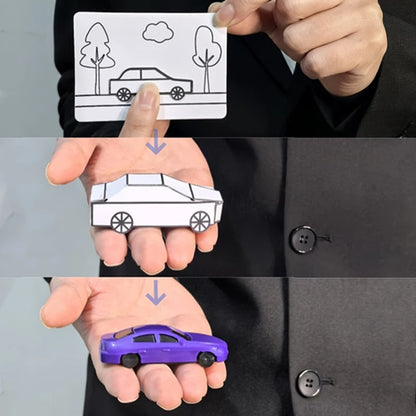 Magic Tricks Toy Street Magic Show Magic Props Appearing Car By Hyde Ren Magic Tricks Funny Card To Paper Car Illusion Box