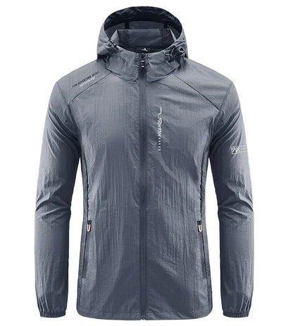 UPF50+ Summer Outdoor Quick Dry Sun-Protective Thin Jacket Men Hiking Fishing Cycling Hooded Gym Sport Ultra Light Windbreaker