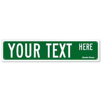 Custom Street Sign, Personalized Metal Sign For Office Workplace Home Yard Road, Custom Your Text Signs for Outdoor 16x4 Inches