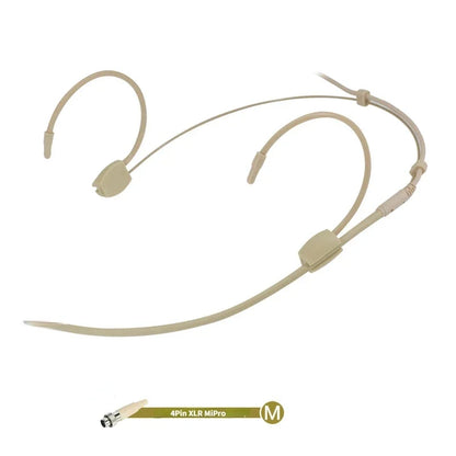 Double Earhook Mic Omnidirectional Headset Microphone For Sennheiser Shure AKG MiPro Audio Technica 4Pin 3Pin TA4F 3.5mm Lock