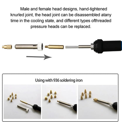 90W LED 936 Soldering iron adjust temperature With M2 M2.5 M3 M4 M5 M6 M8 Hot Melt Nuts Embedding tool For 3D Printer Parts
