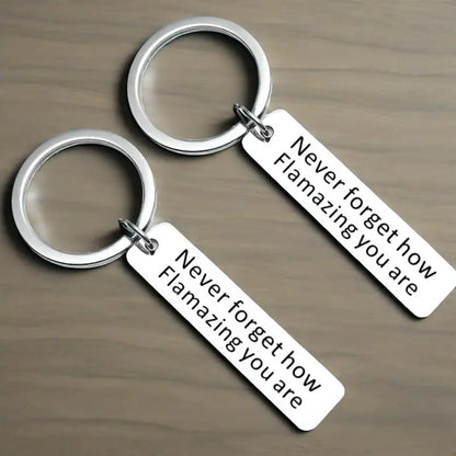 Personalized Engraved Keychain - Custom Name Initials Metal Key Ring - Perfect Daily Accessory & Birthday Christmas Gift