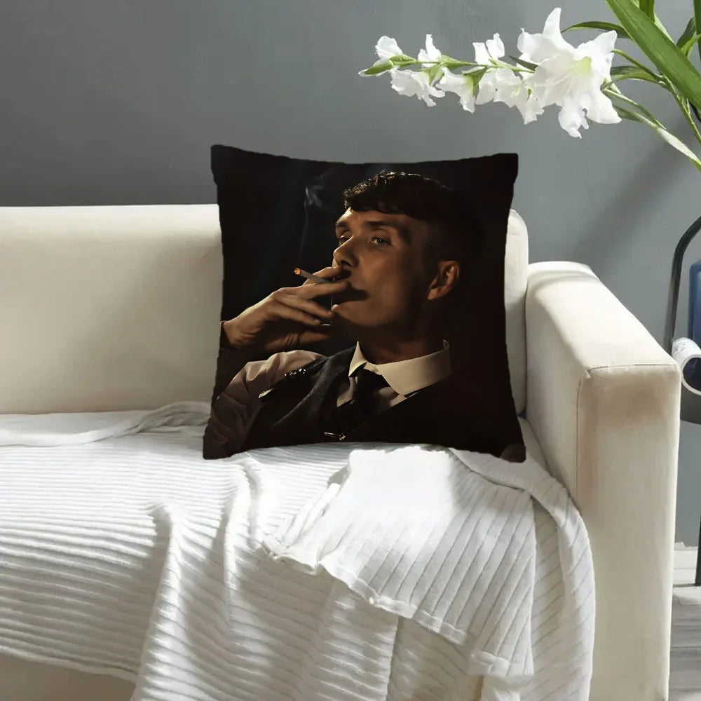 TV Series Pillow Covers Cartoon Sofa Decorative Home Double-sided Printing Short Plush Cute Cushion P-Peaky B-Blinders Cover