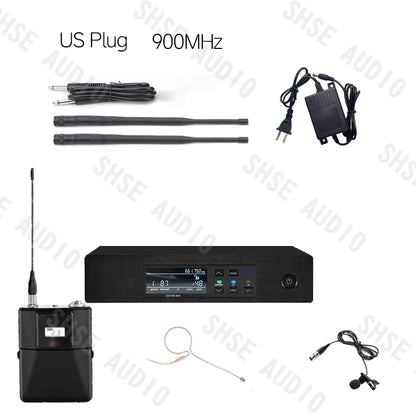 Qlxd4 single-ear head-mounted lavalier wireless microphone set with clear sound quality suitable for hosting speech activities