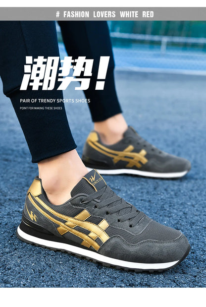 Double Star Training Walking Shoes, Breathable Mesh Sports Shoes, Versatile Fashion Trendy Men's Shoes