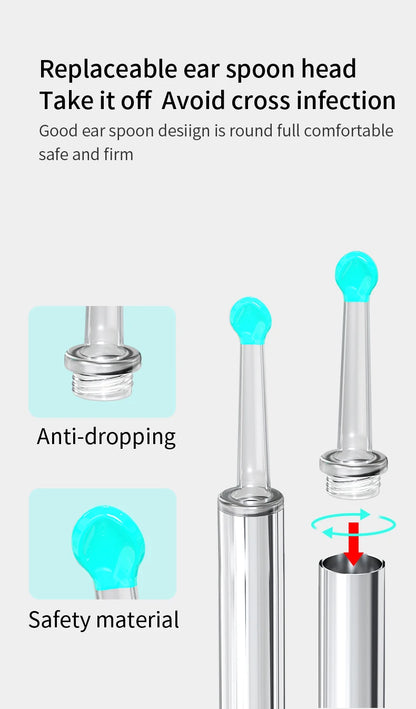 Smart Ear Wax Cleaner with Camera 3.5mm Earpick Otoscope Visual Ear Camera Health Care Ear Cleaner for iPhone, iPad, Android
