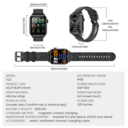 LIGE Smartwatch dla mężczyzn i kobiet Luksusowy Wodoszczelny Zegarek Sportowy z Pełnym Ekranem Dotykowym Smartwatch Fitness dla Xiaomi Huawei Android iOS iPhone