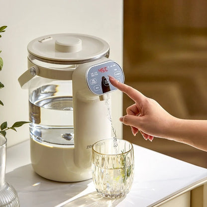 Instant Hot Water Dispenser with 12 Temperature Settings Touch Control Borosilicate Glass Tank Child Lock for Tea Coffee Use