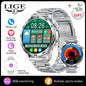 LIGE Micro Physical Examination ECG Smart Watch Men Bluetooth Call Heart Rate Blood Pressure Oxygen Health Smartwatch 2025 New